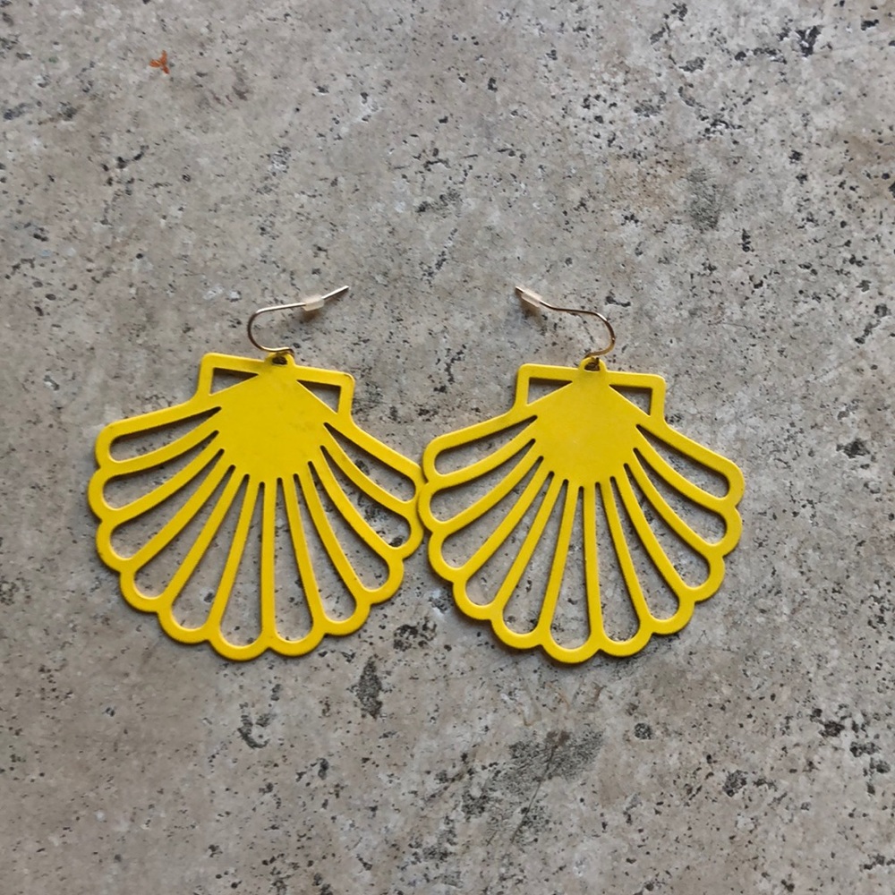 Yellow Shell Earrings